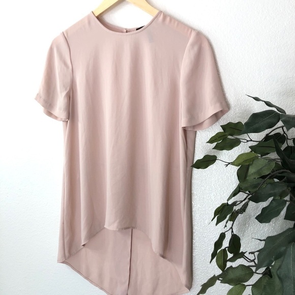 BCBGmaxazria Sheer High Low Top - Picture 2 of 7